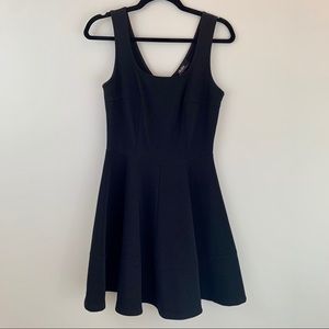 Lulus Black Ponte Skater Dress